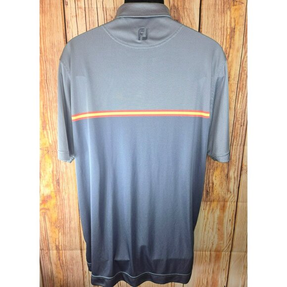 Footjoy FJ Mens Golf Polo Shirt Large Gray Cowboys Golf Club - Picture 2 of 8